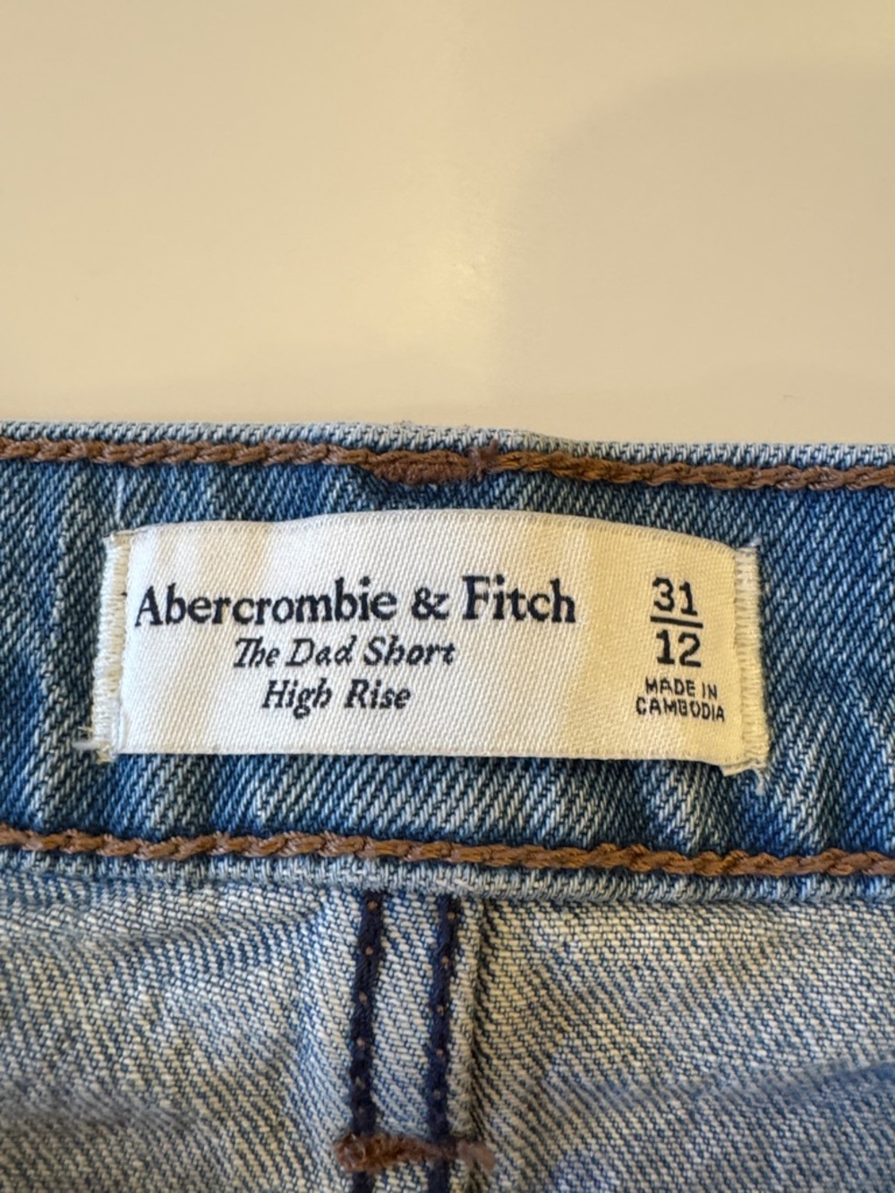 Abercrombie & Fitch Distressed Denim Cutoff Shorts - Blue, 31 - Picture 2 of 3